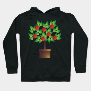 Apple Tree Pot Plant Digital Art | Melanie Jensen Illustrations Hoodie